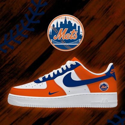 LIMITED EDITION - NEW CUSTOMIZED MLB17 NYM NEW YORK METS AF1 SHOES