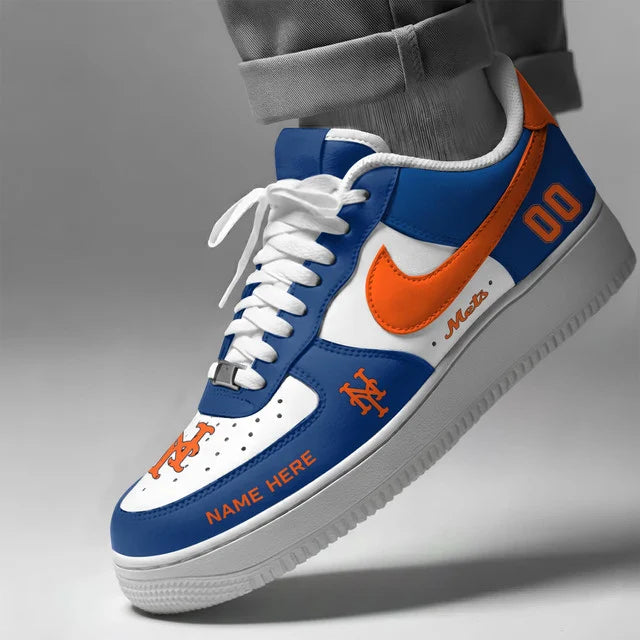 [FLASH SALE] NEW CUSTOMIZED MLB17 NYM NEW YORK METS AF1 SHOES