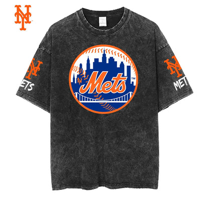 [FLASH SALE] NEW CUSTOMIZED MLB17 NYM NEW YORK METS MULTICOLOR WASHED TEE