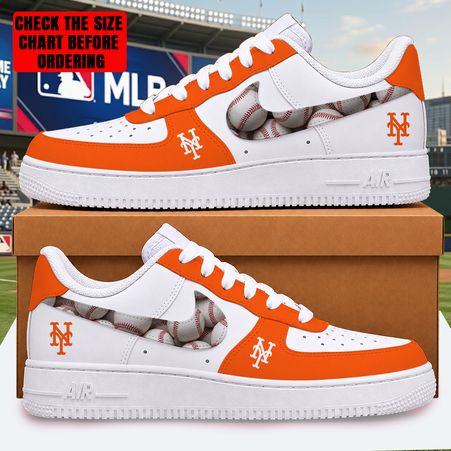 LIMITED EDITION - NEW CUSTOMIZED MLB17 NYM NEW YORK METS AF1 SHOES