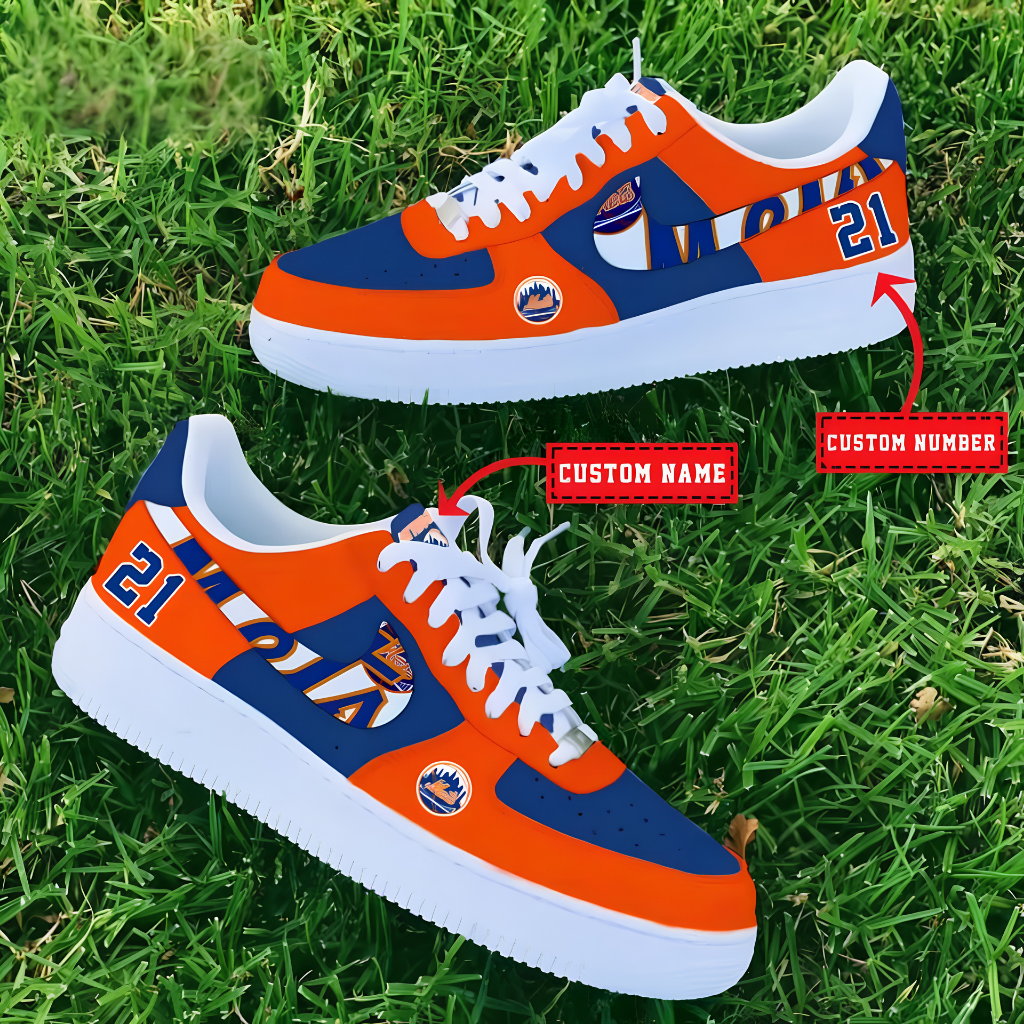 [FLASH SALE] NEW CUSTOMIZED MLB17 NYM NEW YORK METS AF1 SHOES