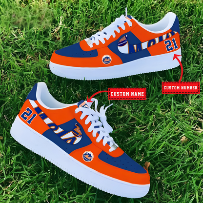 [FLASH SALE] NEW CUSTOMIZED MLB17 NYM NEW YORK METS AF1 SHOES