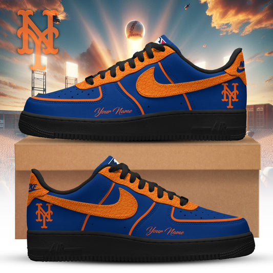 LIMITED EDITION - NEW CUSTOMIZED MLB17 NYM NEW YORK METS AF1 SNEAKERS