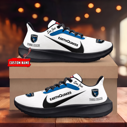 [FAN EXCLUSIVE] NEW CUSTOMIZED MLS17 SJE SAN JOSE EARTHQUAKES ROAD RUNNING SHOES