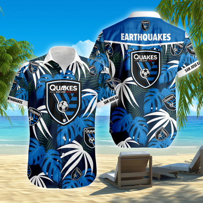 ENDING TODAY - NEW CUSTOMIZED MLS17 SJE SAN JOSE EARTHQUAKES UNISEX HAWAIIAN SHIRT