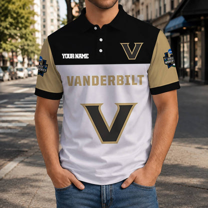 LIMITED EDITION - NEW CUSTOMIZED NCAA CWS17 VDC VANDERBILT COMMODORES T-SHIRT, POLO SHIRT, ZIP POLO SHIRT, SWEATSHIRT, HOODIE & ZIP HOODIE