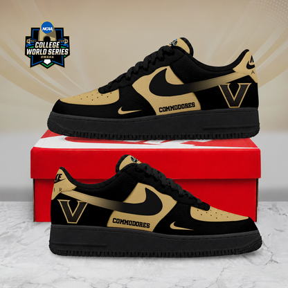 SPECIAL EDITION - NEW CUSTOMIZED NCAA CWS17 VDC VANDERBILT COMMODORES AF1 SHOES