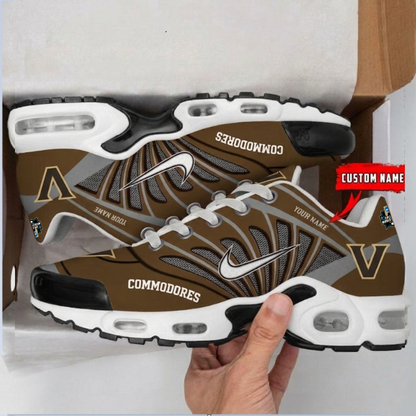 LIMITED EDITION - NEW CUSTOMIZED NCAA CWS17 VDC VANDERBILT COMMODORES UNISEX AIR MAX PLUS SNEAKERS
