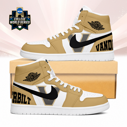 LIMITED EDITION - NEW CUSTOMIZED NCAA CWS17 VDC VANDERBILT COMMODORES AIR JORDAN SNEAKERS
