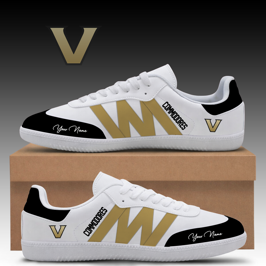 [FAN FAVORITE] NEW CUSTOMIZED NCAA CWS17 VDC VANDERBILT COMMODORES CLASSIC SNEAKERS
