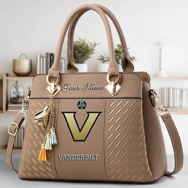 LIMITED EDITION - NEW CUSTOMIZED NCAA CWS17 VDC VANDERBILT COMMODORES ZIP HANDBAG MULTICOLOR