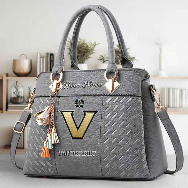 LIMITED EDITION - NEW CUSTOMIZED NCAA CWS17 VDC VANDERBILT COMMODORES ZIP HANDBAG MULTICOLOR