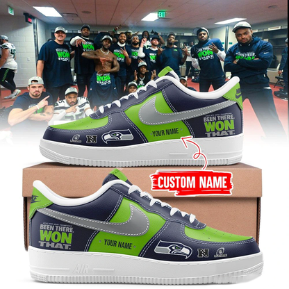 LIMITED EDITION - NEW CUSTOMIZED NFL06 SSH SEATTLE SEAHAWKS AF1 SNEAKERS