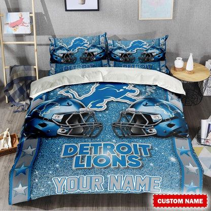 LIMITED EDITION - NEW PREMIUM NFL04 DTL DETROIT LIONS BEDDING SET