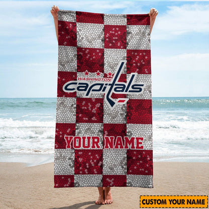 LIMITED EDITION - NEW CUSTOMIZED NHL10 WCP WASHINGTON CAPITALS BEACH & BATH TOWEL