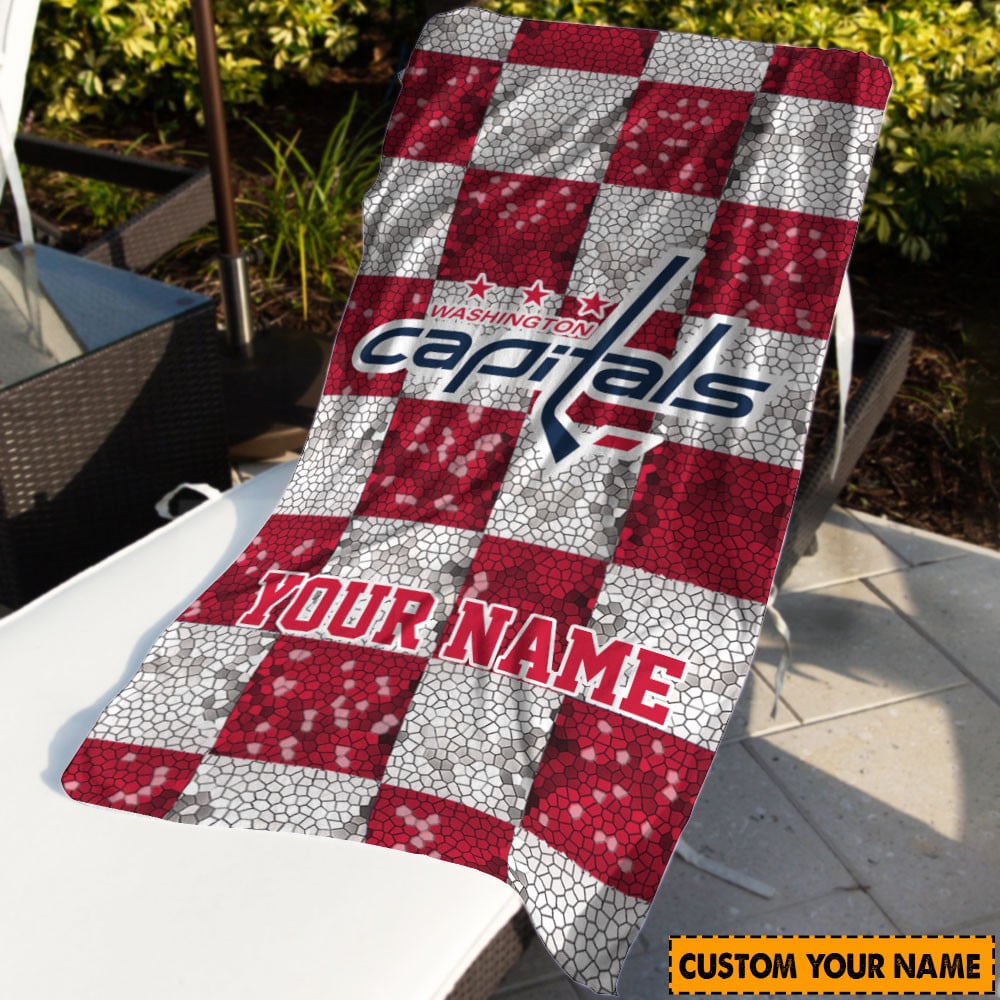 LIMITED EDITION - NEW CUSTOMIZED NHL10 WCP WASHINGTON CAPITALS BEACH & BATH TOWEL