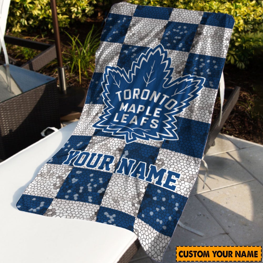 LIMITED EDITION - NEW CUSTOMIZED NHL23 TML TORONTO MAPLE LEAFS BEACH & BATH TOWEL