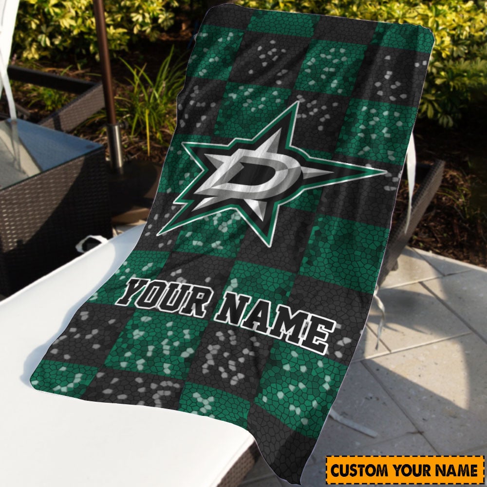 LIMITED EDITION - NEW CUSTOMIZED NHL15 DLS DALLAS STARS BEACH & BATH TOWEL
