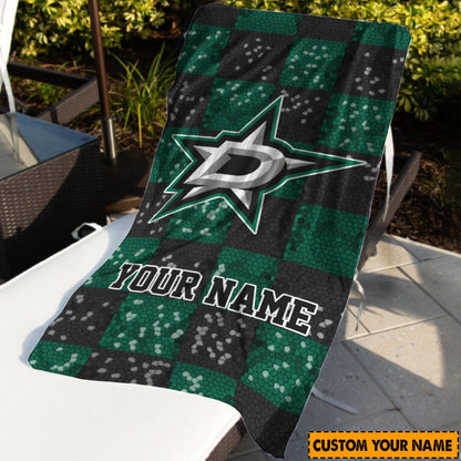 LIMITED EDITION - NEW CUSTOMIZED NHL15 DLS DALLAS STARS BEACH & BATH TOWEL