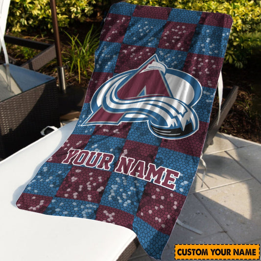 LIMITED EDITION - NEW CUSTOMIZED NHL05 CAL COLORADO AVALANCHE BEACH & BATH TOWEL