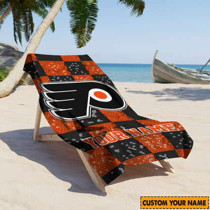 LIMITED EDITION - NEW CUSTOMIZED NHL27 PPF PHILADELPHIA FLYERS BEACH & BATH TOWEL