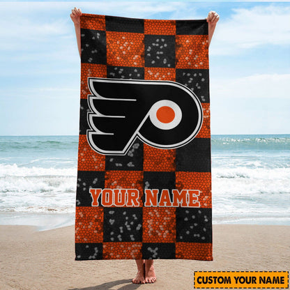 LIMITED EDITION - NEW CUSTOMIZED NHL27 PPF PHILADELPHIA FLYERS BEACH & BATH TOWEL