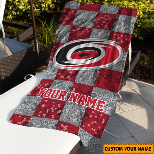 LIMITED EDITION - NEW CUSTOMIZED NHL07 CLH CAROLINA HURRICANES BEACH & BATH TOWEL