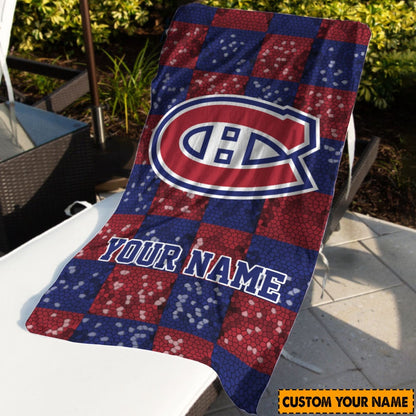 LIMITED EDITION - NEW CUSTOMIZED NHL11 MCD MONTREAL CANADIENS BEACH & BATH TOWEL