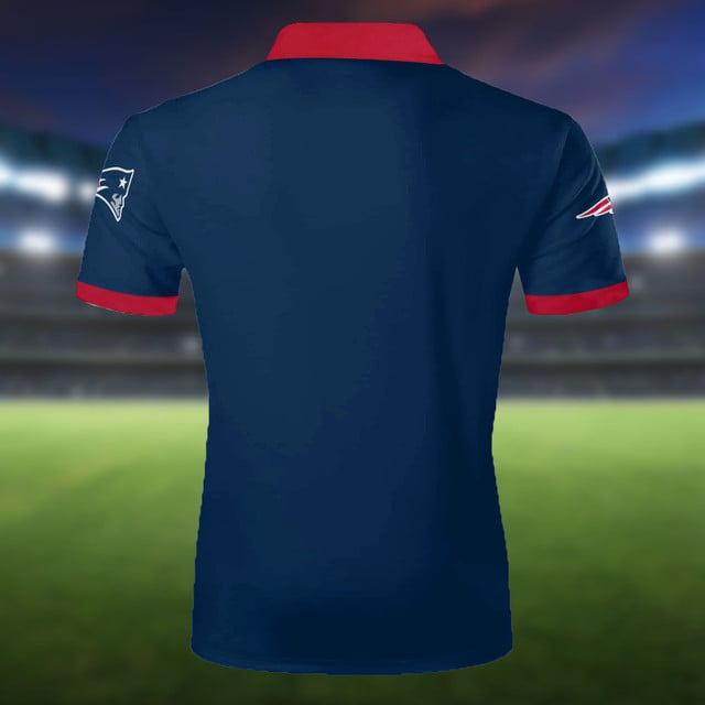 LIMITED EDITION - NEW CUSTOMIZED NFL27 NEP NEW ENGLAND PATRIOTS ZIP POLO SHIRT