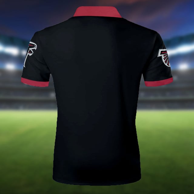 LIMITED EDITION - NEW CUSTOMIZED NFL18 ATF ATLANTA FALCONS ZIP POLO SHIRT
