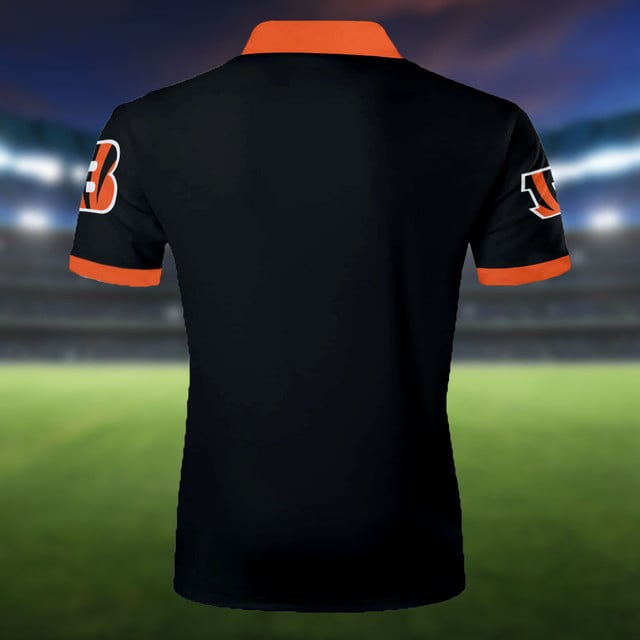 LIMITED EDITION - NEW CUSTOMIZED NFL16 CCB CINCINNATI BENGALS ZIP POLO SHIRT