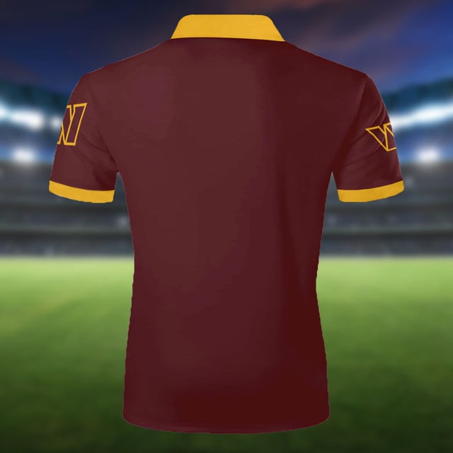 LIMITED EDITION - NEW CUSTOMIZED NFL12 WTC WASHINGTON COMMANDERS ZIP POLO SHIRT