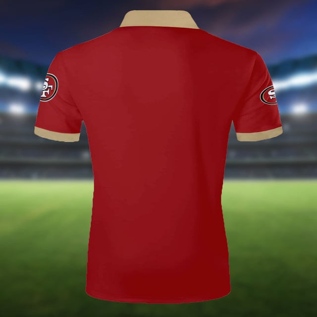 LIMITED EDITION - NEW CUSTOMIZED NFL11 SF49 SAN FRANCISCO 49ERS ZIP POLO SHIRT