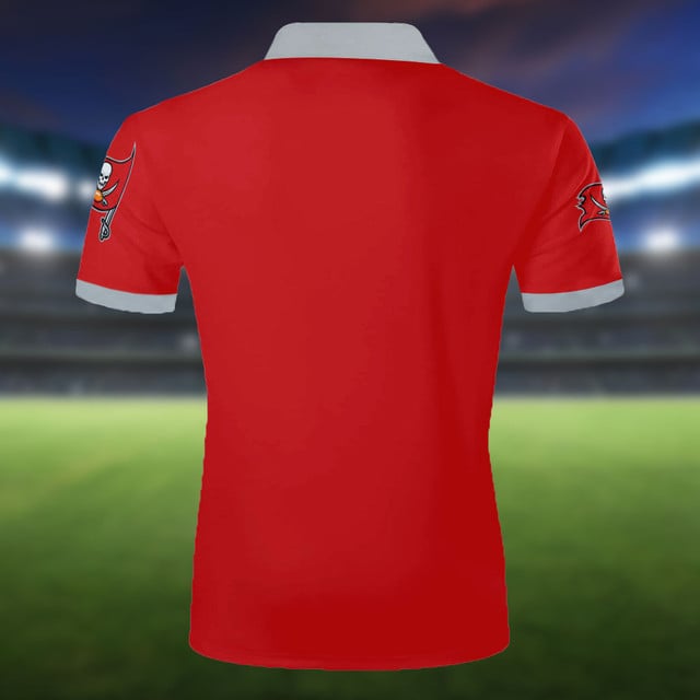 LIMITED EDITION - NEW CUSTOMIZED NFL10 TBB TAMPA BAY BUCCANEERS ZIP POLO SHIRT