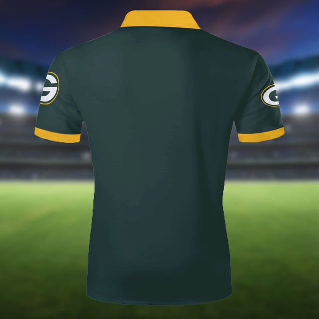 LIMITED EDITION - NEW CUSTOMIZED NFL08 GBP GREEN BAY PACKERS ZIP POLO SHIRT