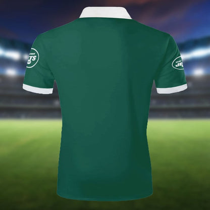 LIMITED EDITION - NEW CUSTOMIZED NFL25 NYJ NEW YORK JETS ZIP POLO SHIRT