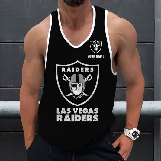 LIMITED EDITION - NEW CUSTOMIZED NFL07 LVR LAS VEGAS RAIDERS UNISEX TANK TOP