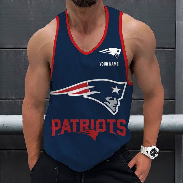 LIMITED EDITION - NEW CUSTOMIZED NFL27 NEP NEW ENGLAND PATRIOTS UNISEX TANK TOP