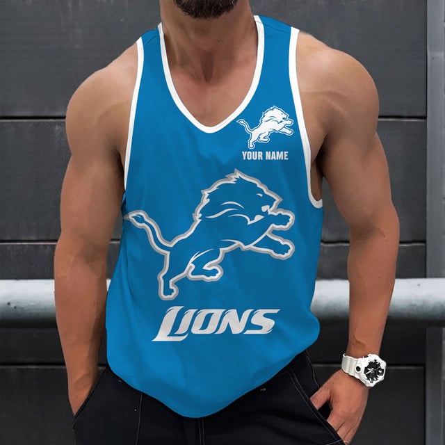 LIMITED EDITION - NEW CUSTOMIZED NFL04 DTL DETROIT LIONS UNISEX TANK TOP
