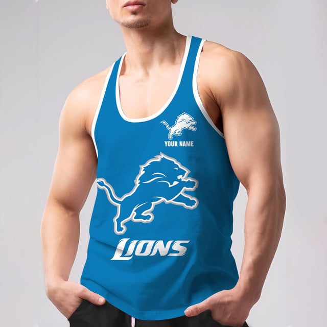 LIMITED EDITION - NEW CUSTOMIZED NFL04 DTL DETROIT LIONS UNISEX TANK TOP