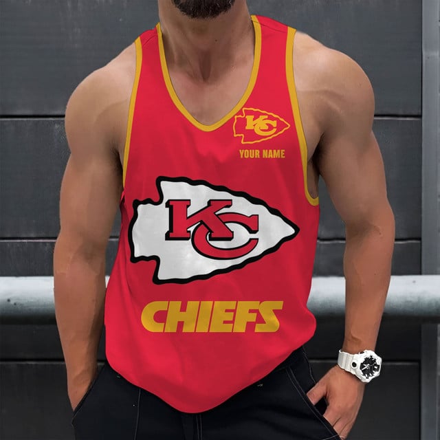 LIMITED EDITION - NEW CUSTOMIZED NFL01 KCC KANSAS CITY CHIEFS UNISEX TANK TOP