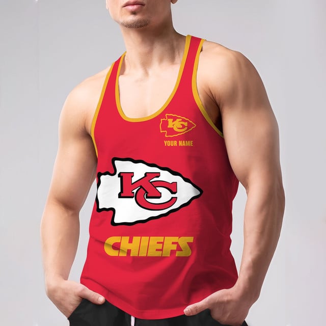 LIMITED EDITION - NEW CUSTOMIZED NFL01 KCC KANSAS CITY CHIEFS UNISEX TANK TOP