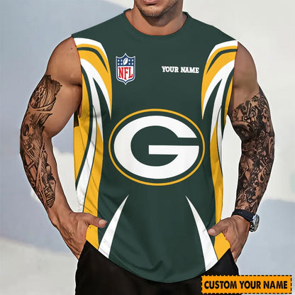 [SPECIAL OFFER] NEW CUSTOMIZED NFL08 GBP GREEN BAY PACKERS TANKTOP & GYM SHIRT
