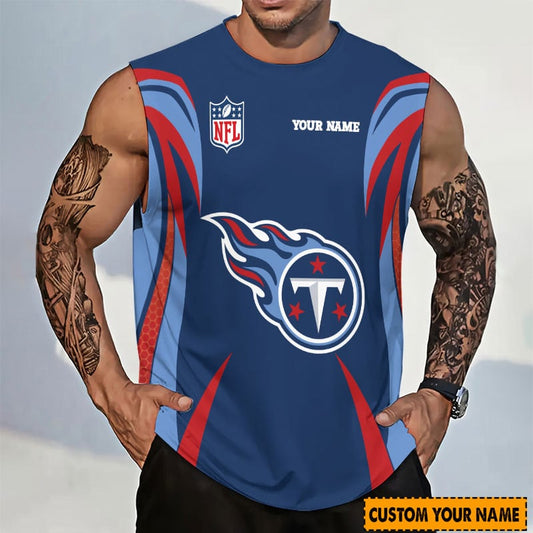 [SPECIAL OFFER] NEW CUSTOMIZED NFL31 TST TENNESSEE TITANS TANKTOP & GYM SHIRT