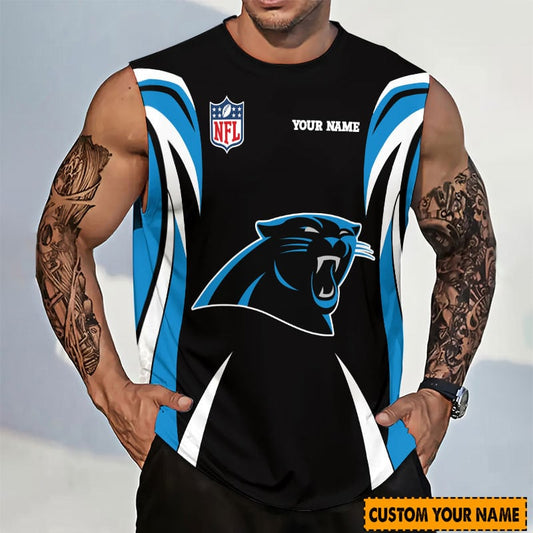 [SPECIAL OFFER] NEW CUSTOMIZED NFL23 CLP CAROLINA PANTHERS TANKTOP & GYM SHIRT