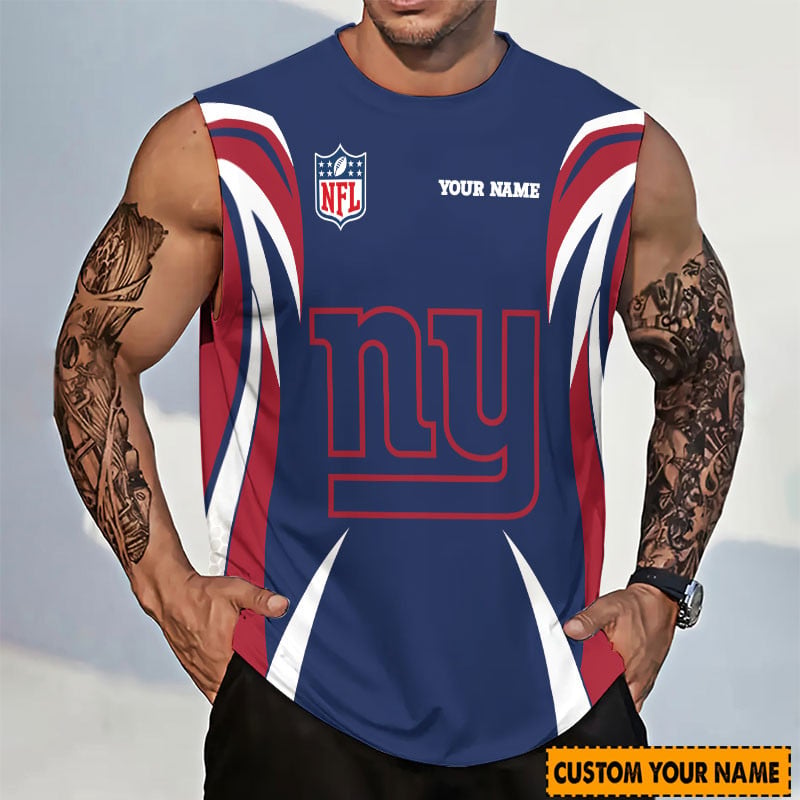 [SPECIAL OFFER] NEW CUSTOMIZED NFL32 NYG NEW YORK GIANTS TANKTOP & GYM SHIRT