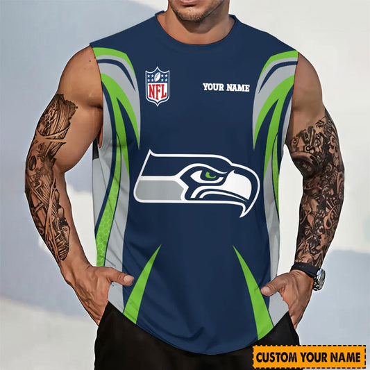 [SPECIAL OFFER] NEW CUSTOMIZED NFL06 SSH SEATTLE SEAHAWKS TANKTOP & GYM SHIRT