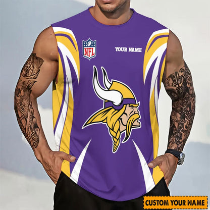[SPECIAL OFFER] NEW CUSTOMIZED NFL05 MVK MINNESOTA VIKINGS TANKTOP & GYM SHIRT