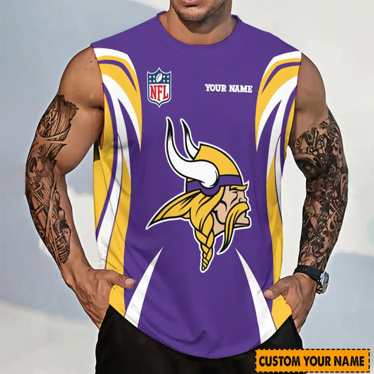 [SPECIAL OFFER] NEW CUSTOMIZED NFL05 MVK MINNESOTA VIKINGS TANKTOP & GYM SHIRT