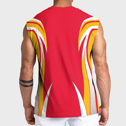 [SPECIAL OFFER] NEW CUSTOMIZED NFL01 KCC KANSAS CITY CHIEFS TANKTOP & GYM SHIRT
